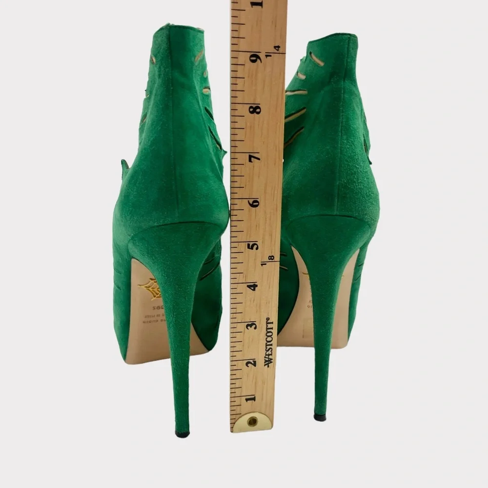 Charlotte Olympia Eve Green Tropical‎ Leaf Heels